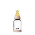 BIBS GLASS BABY BOTTLE COMPLETE SET LATEX - BLUSH