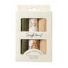 SNUGGLE HUNNY SMALL MUSLIN CLOTHS 3 PACK - BEARS/OLIVE/PEBBLE