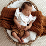 SNUGGLE HUNNY BUTTERFLY SHORT SLEEVE BODYSUIT WITH FRILL