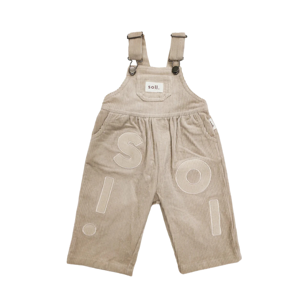 SOLL CORDUROY OVERALLS - BEIGE