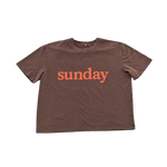SUNDAY SIBLINGS SUNDAY TEE - BROWN + ORANGE (PRE-ORDER)