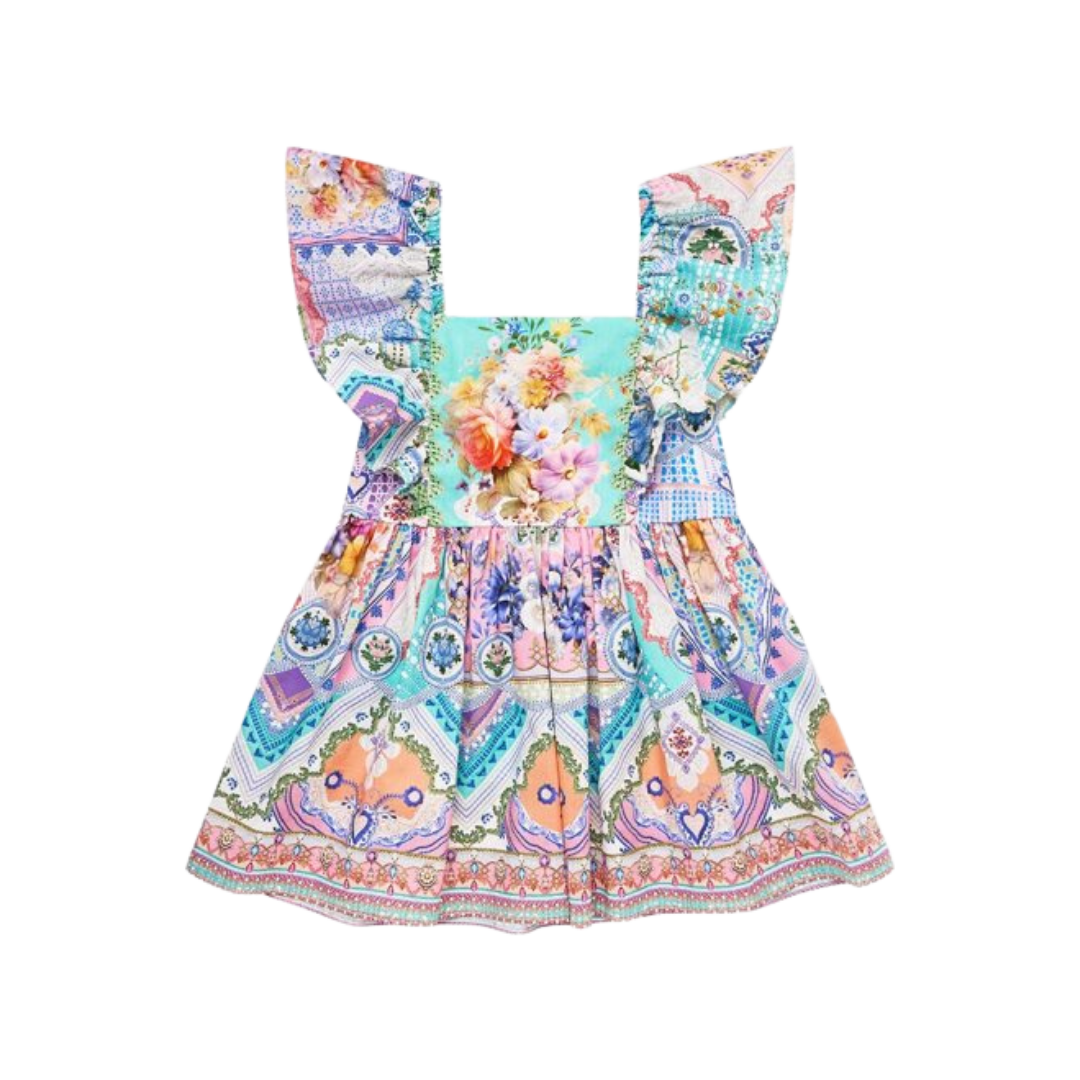 CAMILLA BABIES FLARED DRESS WITH FRILL SHOULDER - CROCHET ALL DAY