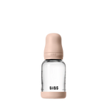 BIBS GLASS BABY BOTTLE COMPLETE SET LATEX - BLUSH