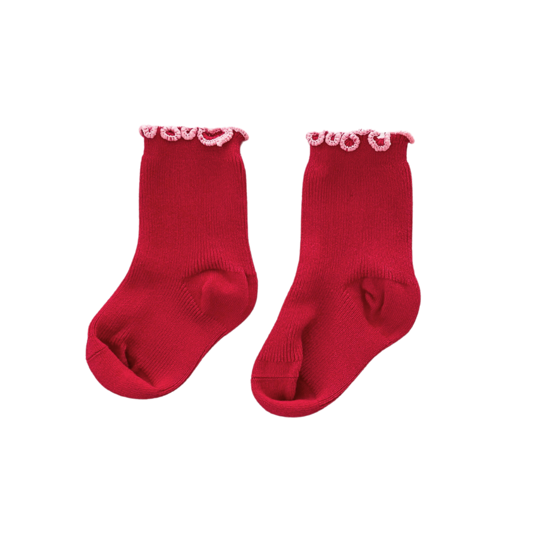 ZIGGY LOU SOCKS - SCARLET