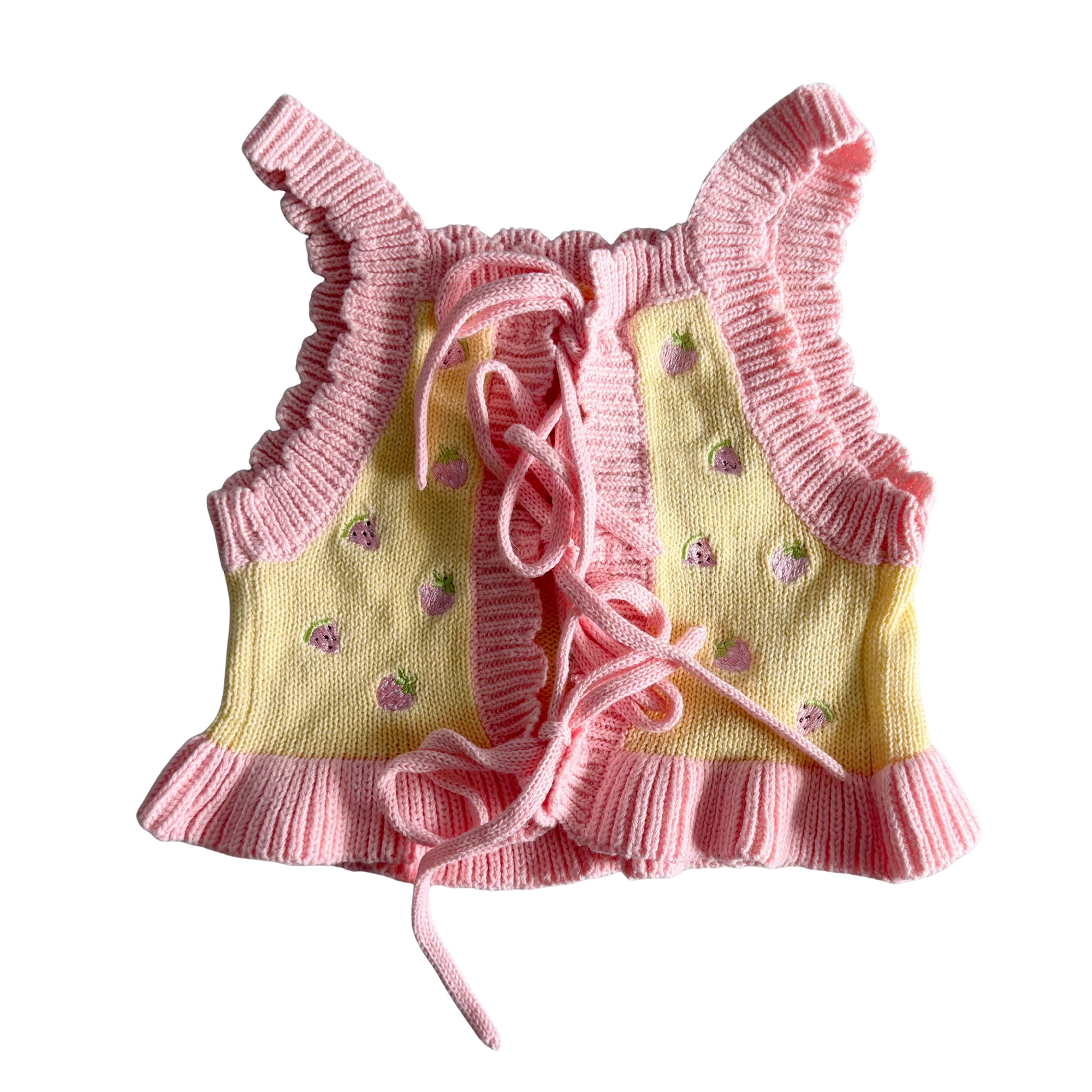 POSS & SOSS TIE UP VEST - PINK LEMONADE