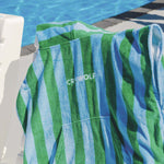CRYWOLF HOODED TOWEL - DECK STRIPE