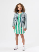 GOLDIE + ACE HAPPY STRIPE A-LINE DRESS