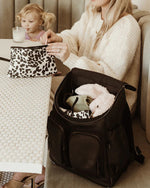 OIOI SIGNATURE NAPPY BACKPACK - JET BLACK GENUINE LEATHER