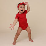 SNUGGLE HUNNY RED SHORT SLEEVE BODYSUIT