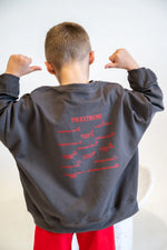 DEAR DARCY I'M EXTREME JUMPER - CHARCOAL & RED