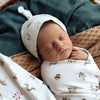 SNUGGLE HUNNY GARDEN FRIENDS JERSEY WRAP & BEANIE SET