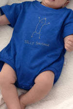 POSS & SOSS SILLY SAUSAGE OVERSIZED ROMPER - COBALT