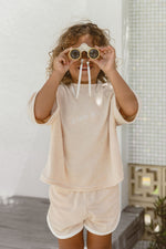 CINNAMON BABY TERRY SHORTS - CREAM