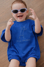 POSS & SOSS SILLY SAUSAGE OVERSIZED ROMPER - COBALT