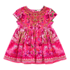 CAMILLA BABIES TEE DRESS WITH GATHERED SKIRT - FLAMENCO ROSE FLAMROSE