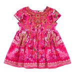CAMILLA BABIES TEE DRESS WITH GATHERED SKIRT - FLAMENCO ROSE FLAMROSE