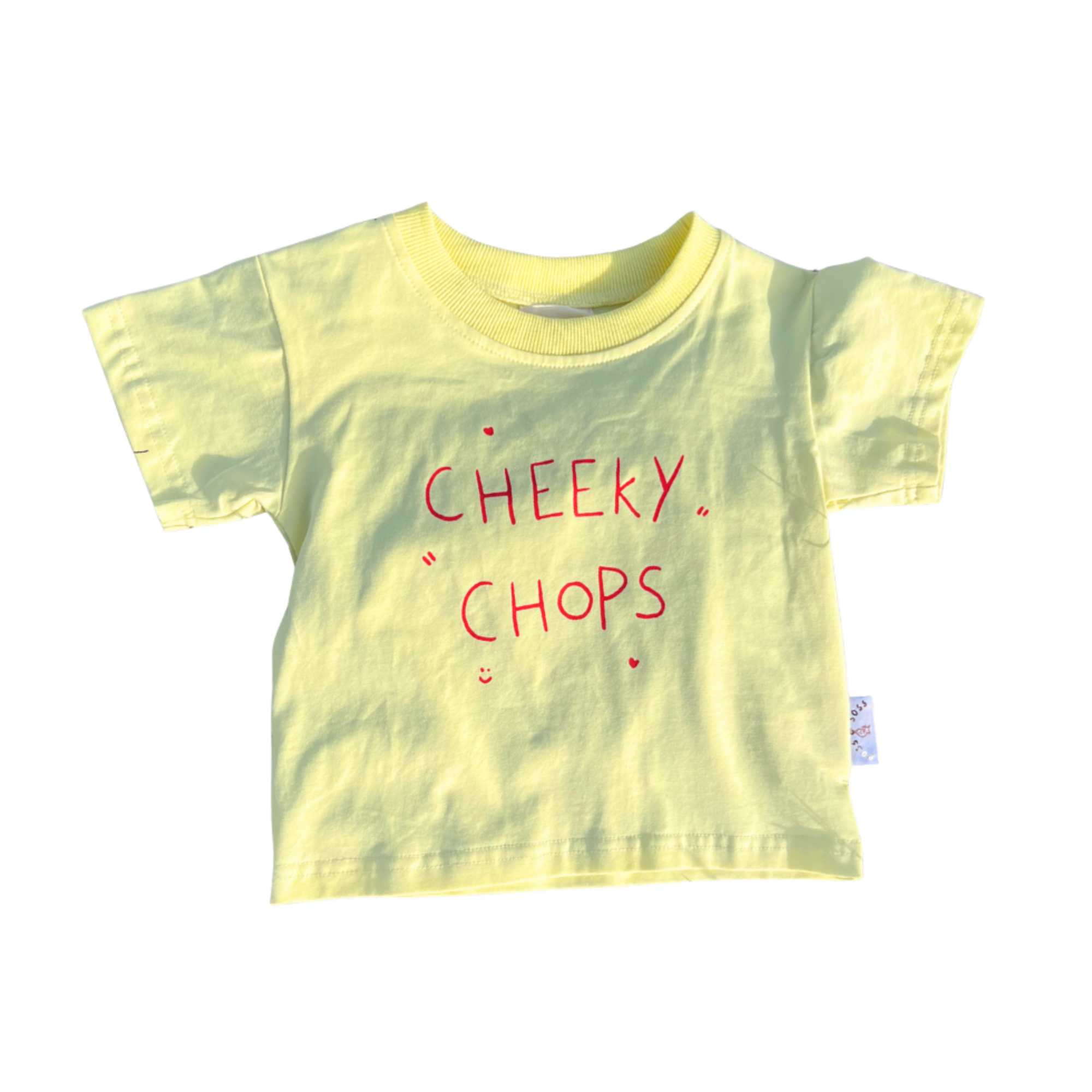 POSS & SOSS CHEEKY CHOPS TEE - LEMON