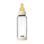 BIBS GLASS BABY BOTTLE COMPLETE SET LATEX - IVORY