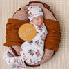 SNUGGLE HUNNY DIGGERS & TRACTORS JERSEY WRAP & BEANIE SET