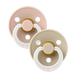 BIBS COLOUR 2 PACK "NIGHT GLOW" - BLUSH/VANILLA