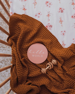 SNUGGLE HUNNY BRONZE DIAMOND KNIT BLANKET
