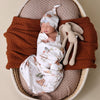 SNUGGLE HUNNY BEARS ORGANIC JERSEY WRAP & BEANIE SET