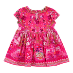 CAMILLA BABIES TEE DRESS WITH GATHERED SKIRT - FLAMENCO ROSE FLAMROSE