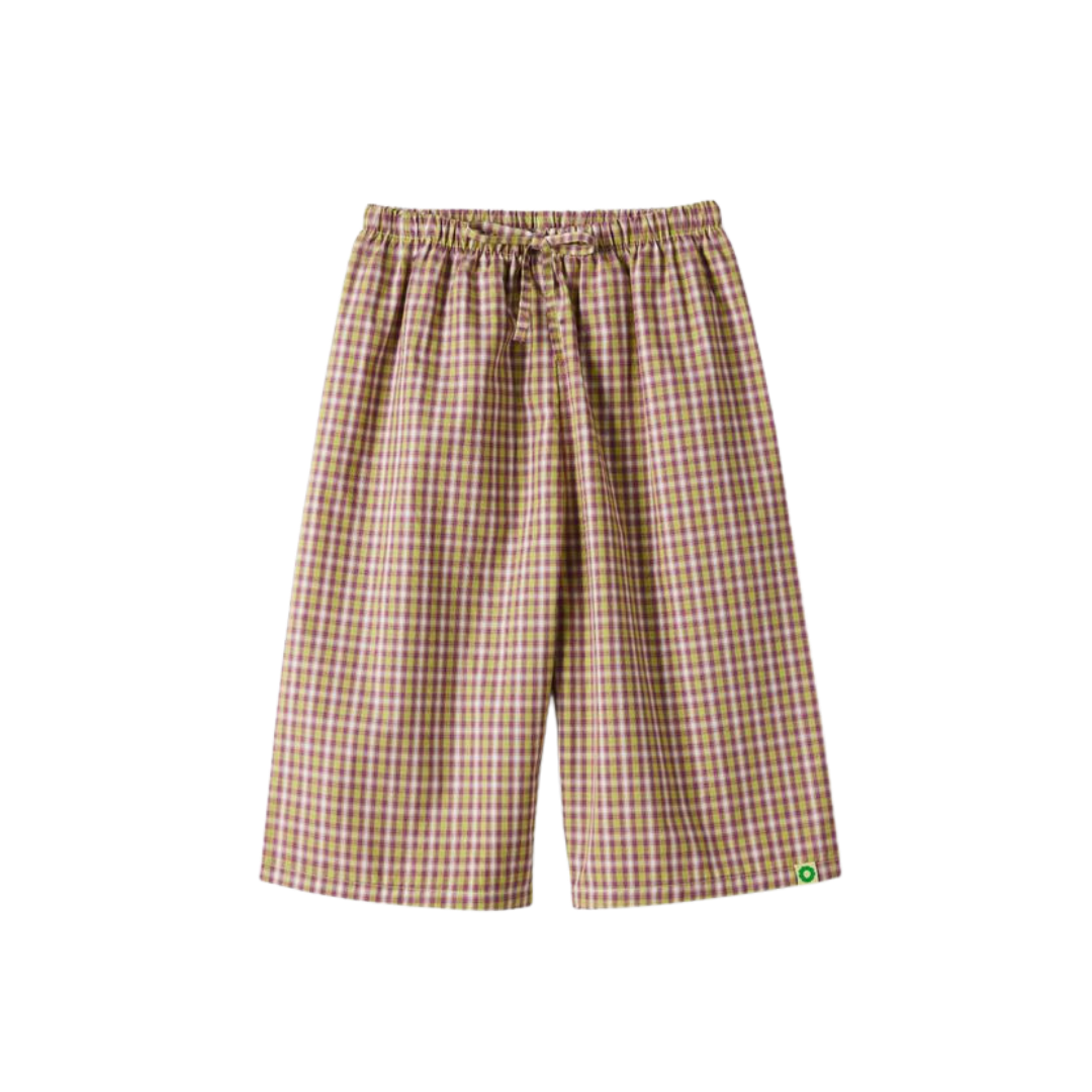 CUBBY LONG SHORT - LIME CHECK