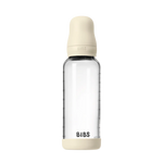 BIBS GLASS BABY BOTTLE COMPLETE SET LATEX - IVORY