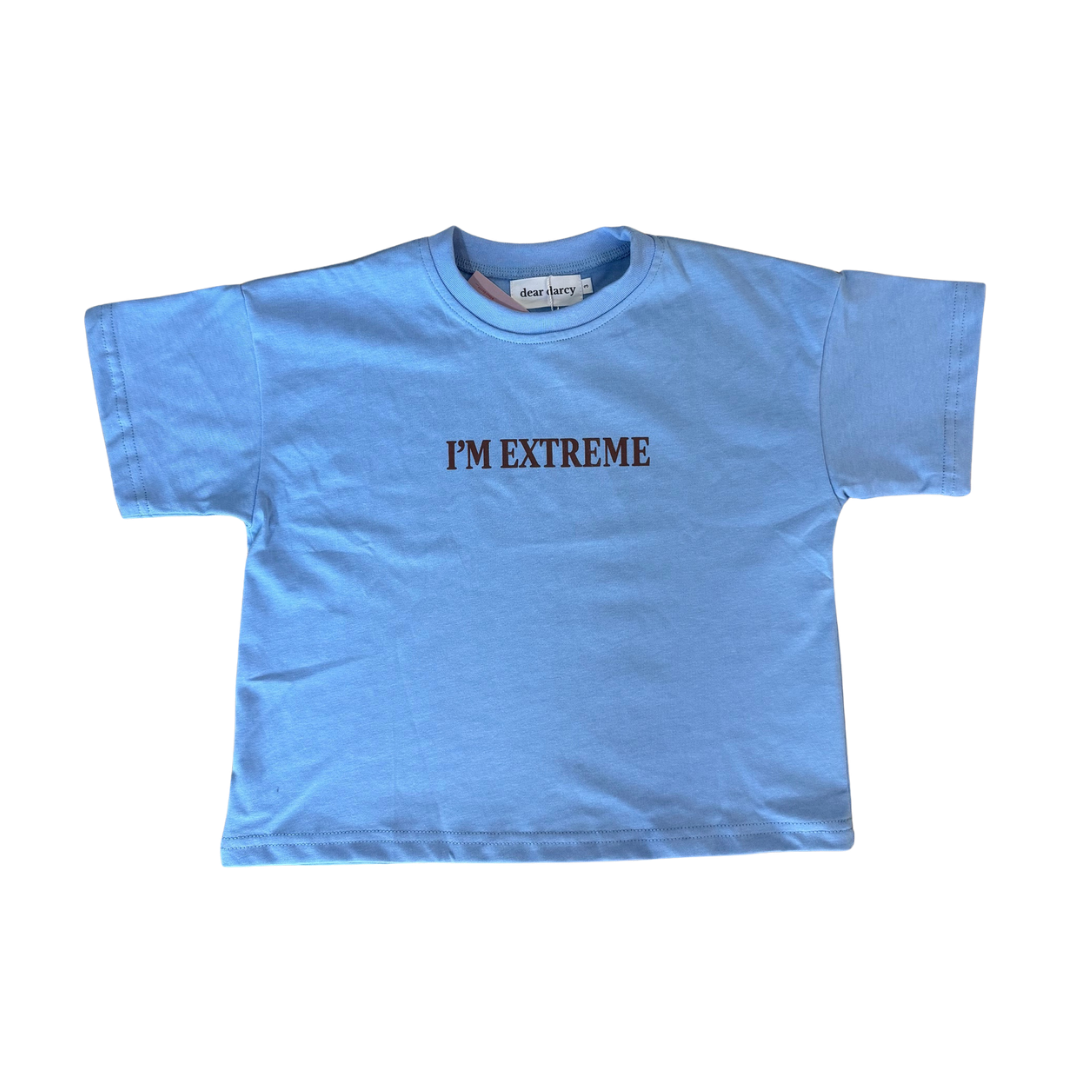 DEAR DARCY I'M EXTREME TEE - BLUE & BROWN