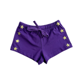 POSS & SOSS STRIPE SHORTS - PLUM