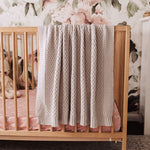 SNUGGLE HUNNY WARM GREY DIAMOND KNIT BLANKET