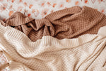 SNUGGLE HUNNY HAZELNUT DIAMOND KNIT BLANKET