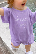 POSS & SOSS CHEEKY CHOPS OVERSIZED ROMPER - LAVENDER