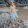 CRYWOLF BOARD SHORT DEEP OCEAN STRIPE