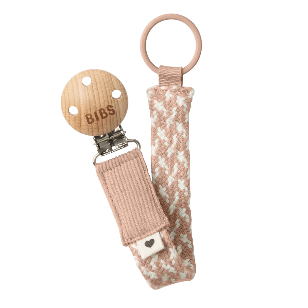 BIBS PACI BRAID - BLUSH / IVORY