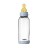 BIBS GLASS BABY BOTTLE COMPLETE SET LATEX - BABY BLUE