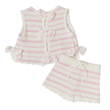 BABY O THE LABEL STRAWBERRY BOW KNIT SET