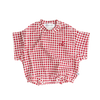 CINNAMON BABY CRIMSON GINGHAM T-SHIRT ROMPER