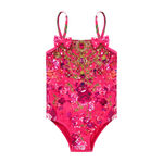 CAMILLA BABIES STRAIGHT NECK ONE PIECE WITH BOWS - FLAMENCO ROSE FLAMROSE