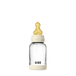 BIBS GLASS BABY BOTTLE COMPLETE SET LATEX - IVORY