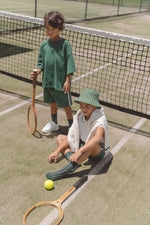 CINNAMON BABY COURTSIDE SOCKS - OLIVE