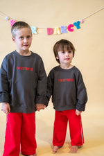 DEAR DARCY I'M EXTREME JUMPER - CHARCOAL & RED