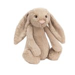 Jellycat Bashful Beige Bunny plush toy – soft beige stuffed bunny with long floppy ears, velvety fur, and cuddly design for babies, toddlers, and Jellycat collectors