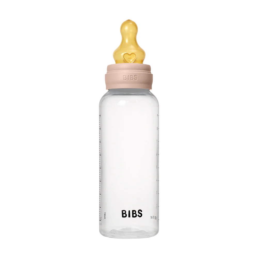 BIBS BABY BOTTLE BPA FREE PLASTIC LATEX - BLUSH