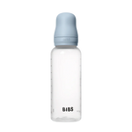 BIBS BABY BOTTLE BPA FREE PLASTIC LATEX -BABY BLUE