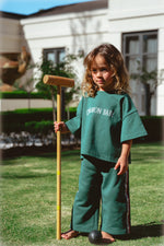 CINNAMON BABY CAMPUS TRACKPANT - EMERALD