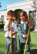 CINNAMON BABY CAMPUS RUGBY - EMERALD STRIPE