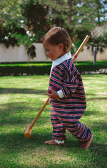CINNAMON BABY CAMPUS LOUNGESUIT - NAVY STRIPE
