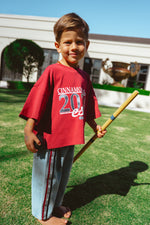 CINNAMON BABY ESTABLISHED TEE - BURGUNDY